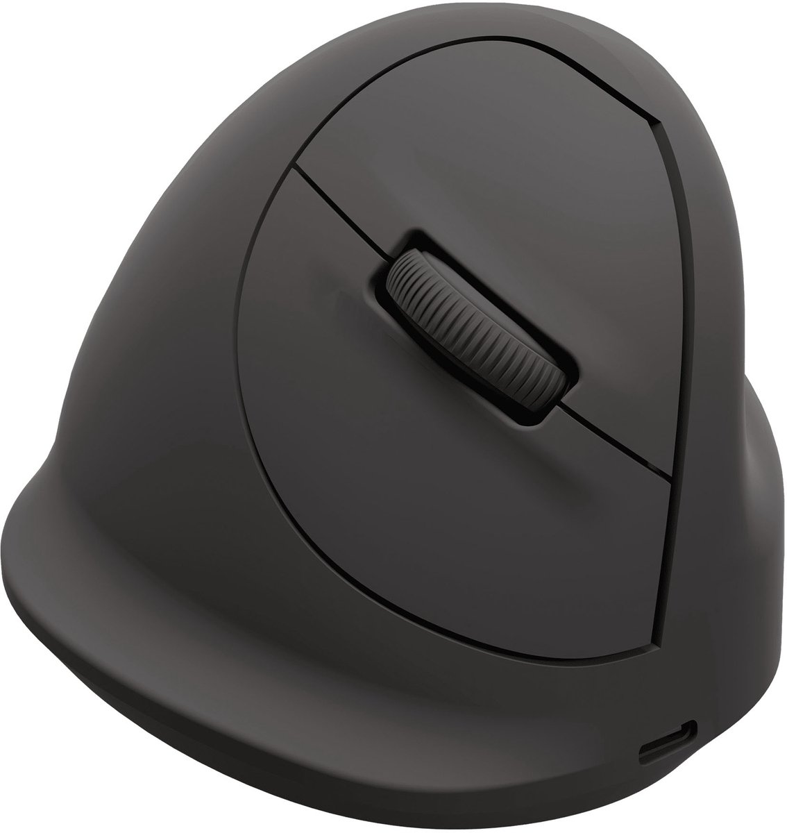 Fellowes Ergonomic Mouse Medium Right - Mus - Optisk - 5 knapper - Sort