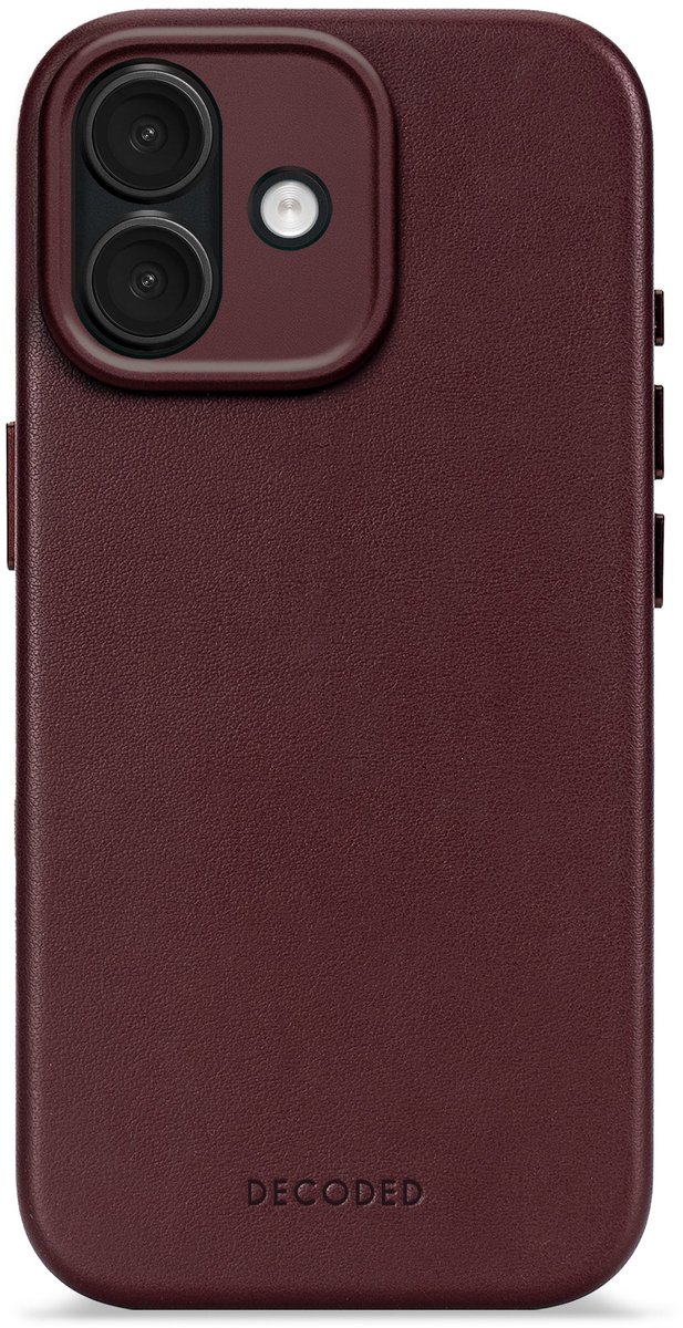 Decoded Decoded Leather Backcover iPhone 17 Dark Coque arrière iPhone 17 bourgogne D26IPO17BC1DY
