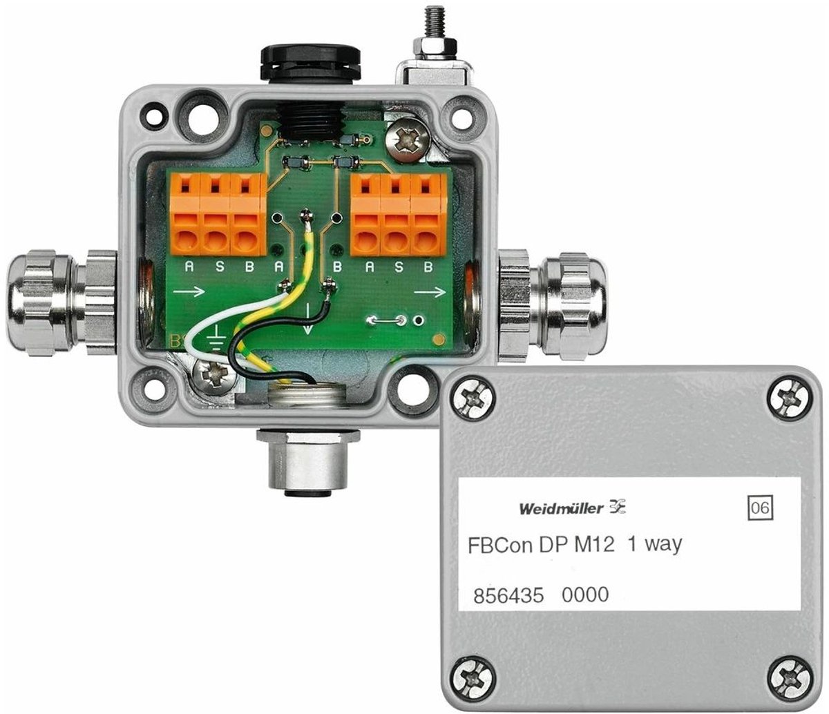 Répartiteur passif connecteur standard PROFIBUS-DP sans terminaison de bus Weidmüller FBCON DP M12 1WAY 8564350000 1 pc(s)