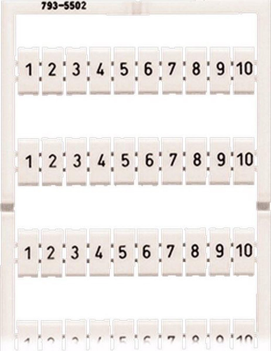 WAGO 793-5502 Carte de désignation blanc 5 pc(s)