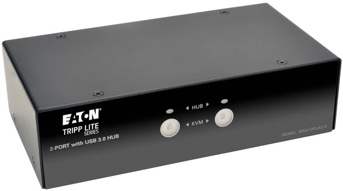 Eaton series 2-Port DisplayPort KVM Switch w/Audio Cables and USB 3.0 SuperSpeed Hub