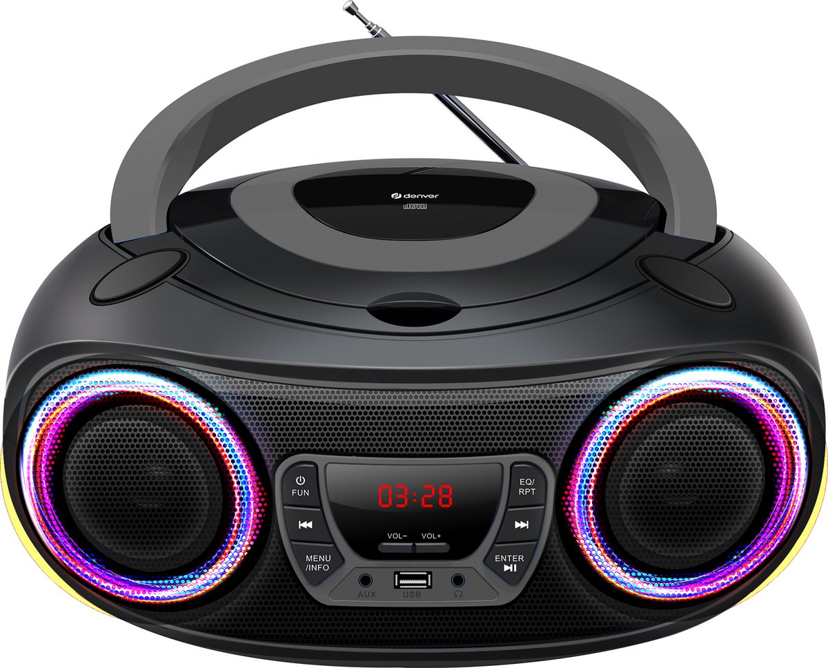 DENVER TCL-212BT - Black - Boombox - CD - FM - USB - Bluetooth