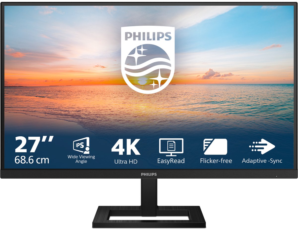 27" Philips 27E1N1900AE - 3840x2160 (4K) - 60Hz - IPS