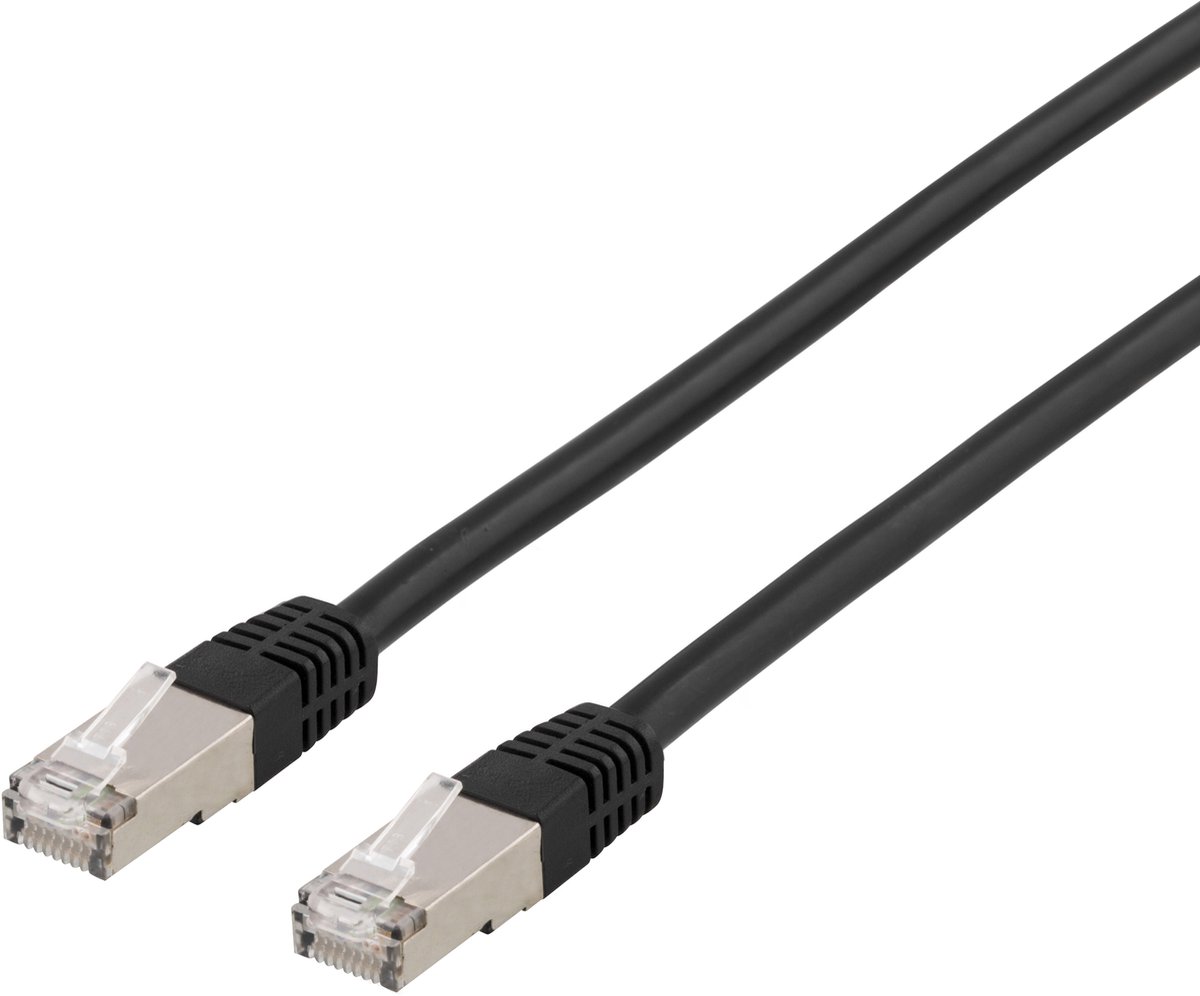 Deltaco patch cable - 3 m - black - Sort - 3m