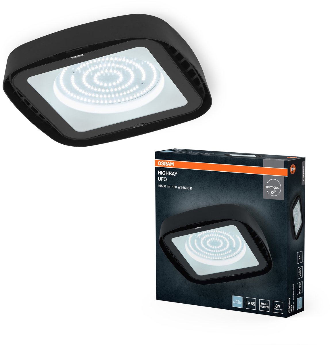 Osram LED Floodlight Ufo High Bay 16500lm 150W/840 IP65 sort