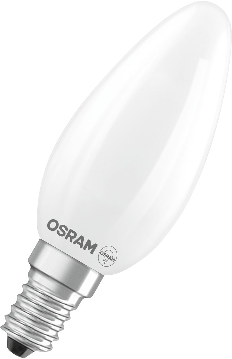 Osram LED pære LED Comfort kerte mat 300lm 2,2W/927 (25W) dæmpbar E14
