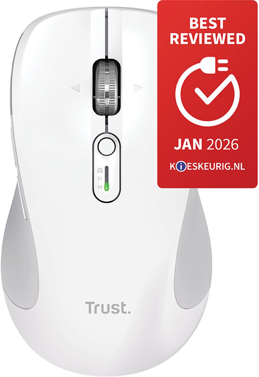 Trust 25674 mouse - Mus - Optisk - 9 knapper - Hvid