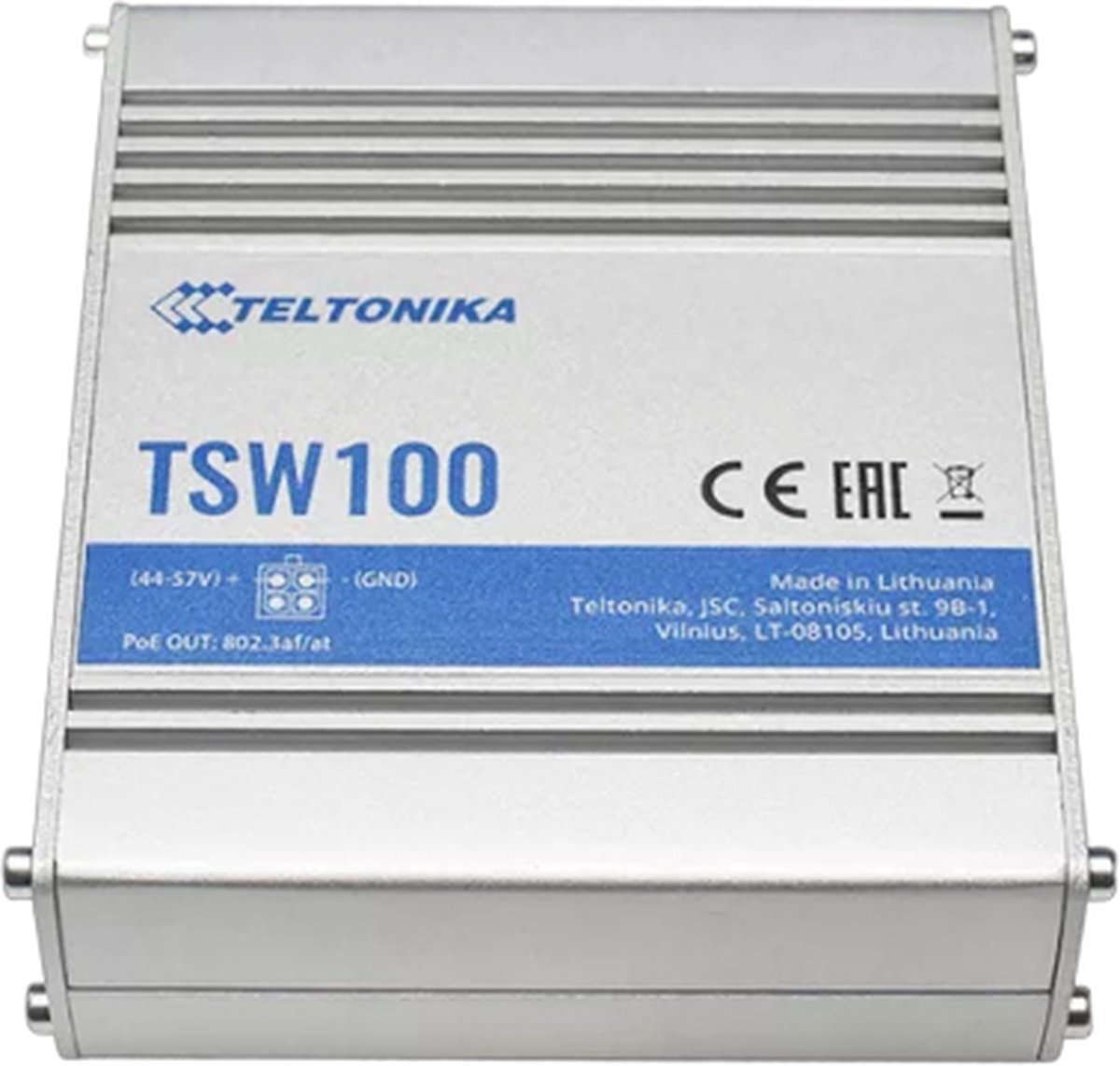 Teltonika TSW100 5-Port Gigabit Switch 120W (4 x PoE+)