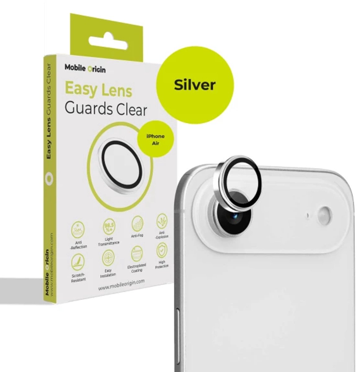 Mobile Origin Easy Lens Guards - silver - iPhone Air