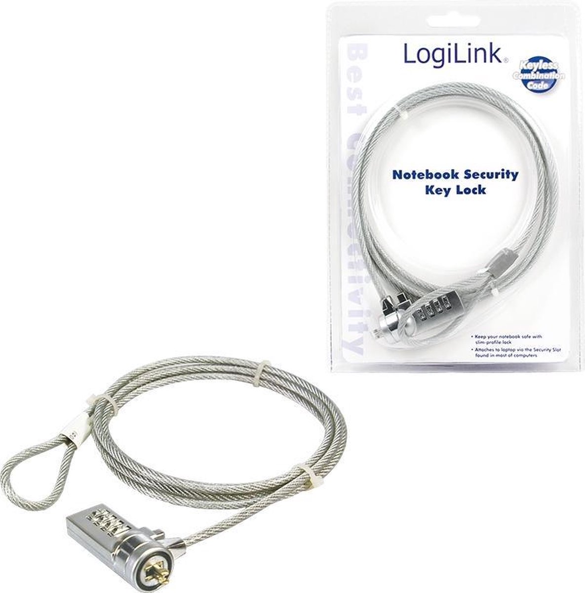 LogiLink Notebook lås med tallås