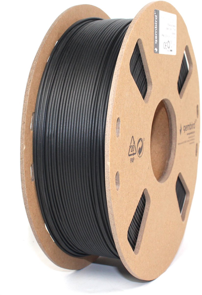 Gembird PLA+ filament - Sort - 1.75mm ø - 1 kg
