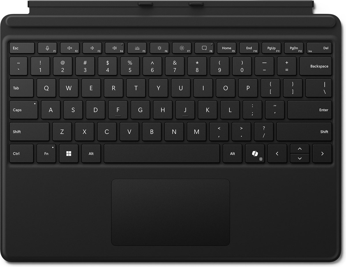 Microsoft Surface Pro Keyboard for Business - keyboard - with accelerometer touchpad - QWERTY - Spanish - black Input Device - Tastatur - Spansk - Sort