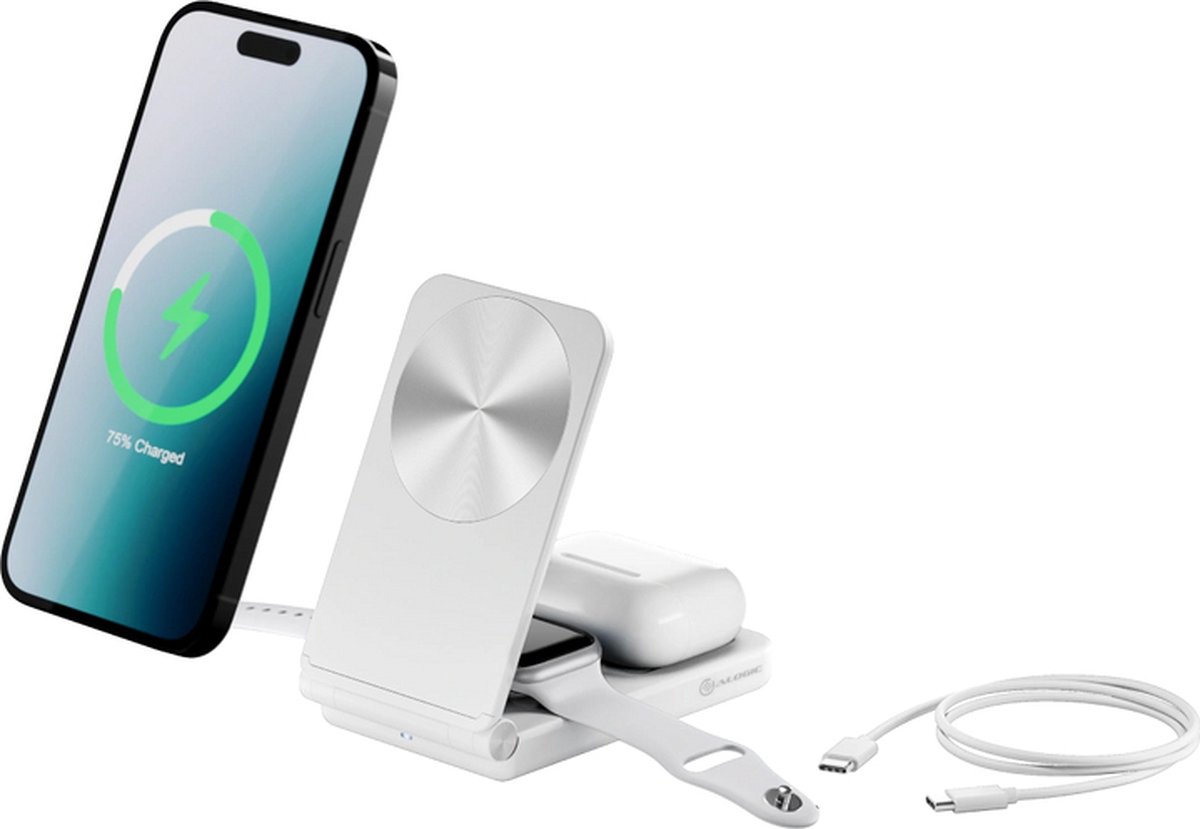 ALOGIC Yoga wireless charging stand - 3-in-1 - 15 Watt