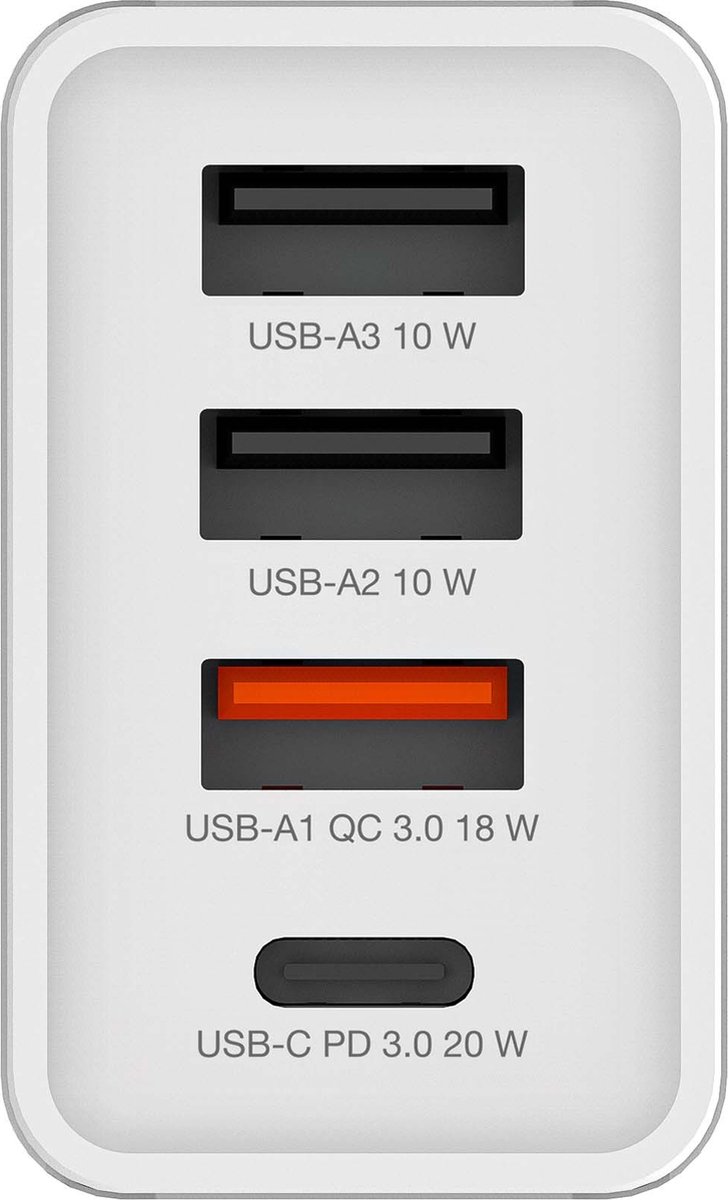Verbatim 30W 4-Port USB Wall Charger - White