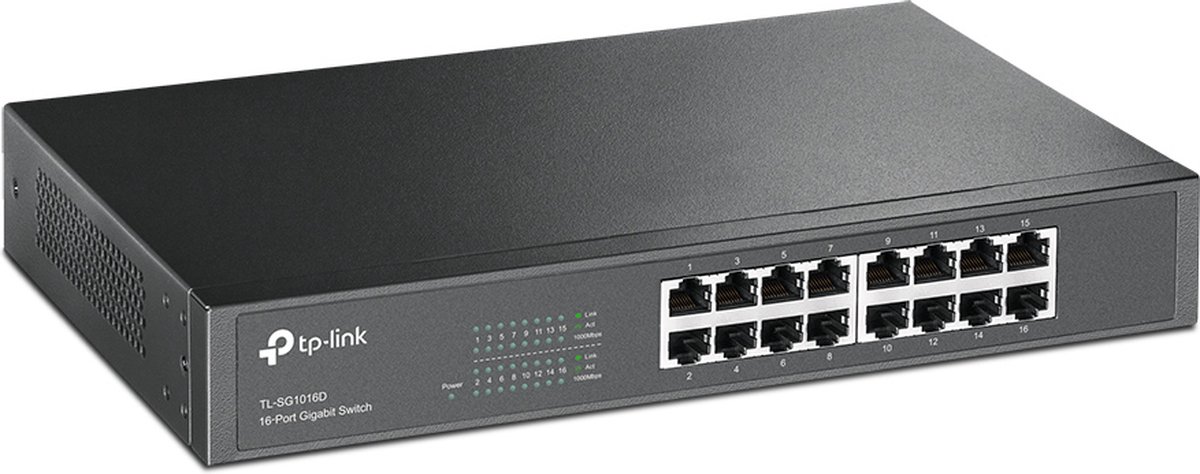 TP-Link TL-SG1016D 16-Port Gigabit Desktop/Rackmount Switch