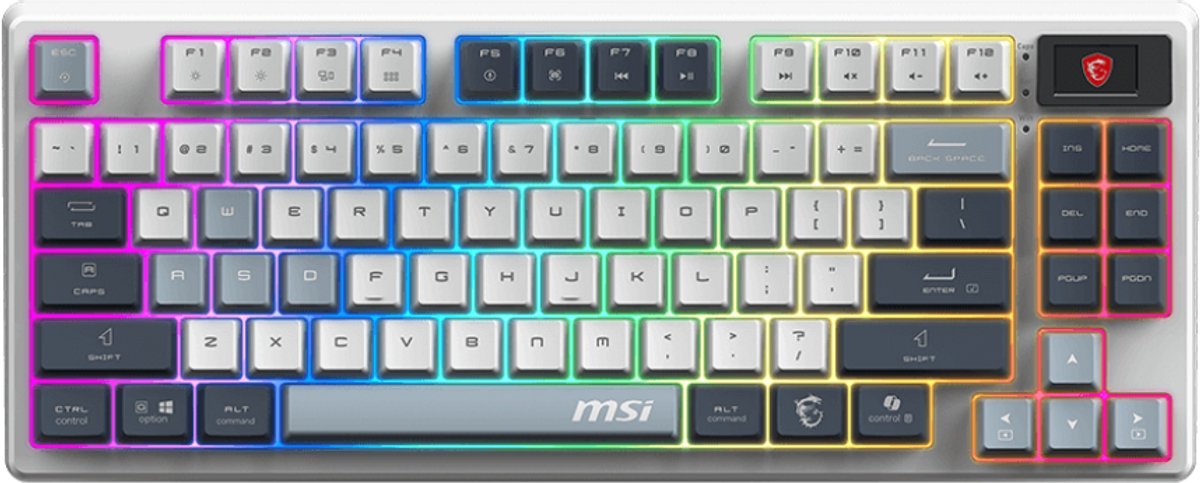 MSI FORGE GK600 - Tastatur - Amerikansk engelsk - Hvid