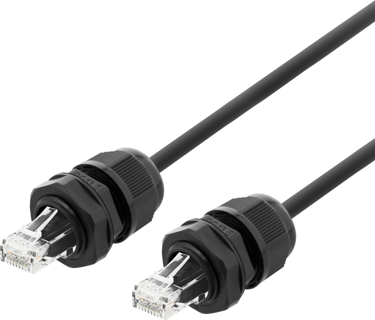 Deltaco SFTP-65AH-WP - patch cable - 5 m - black - Sort - 5m