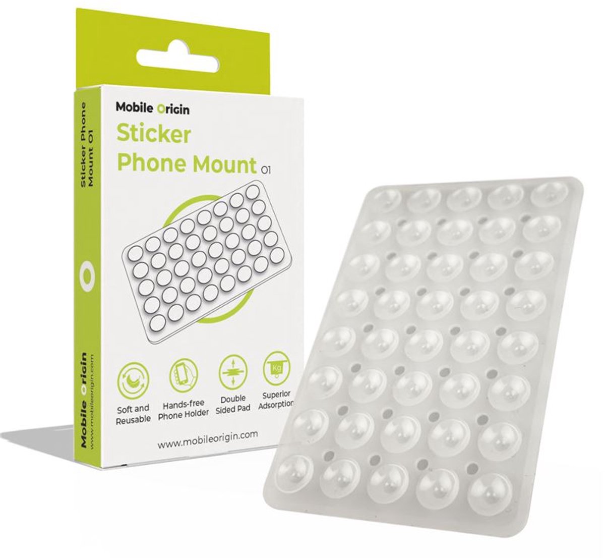 Mobile Origin Sticker Phone Mount O1 - clear white