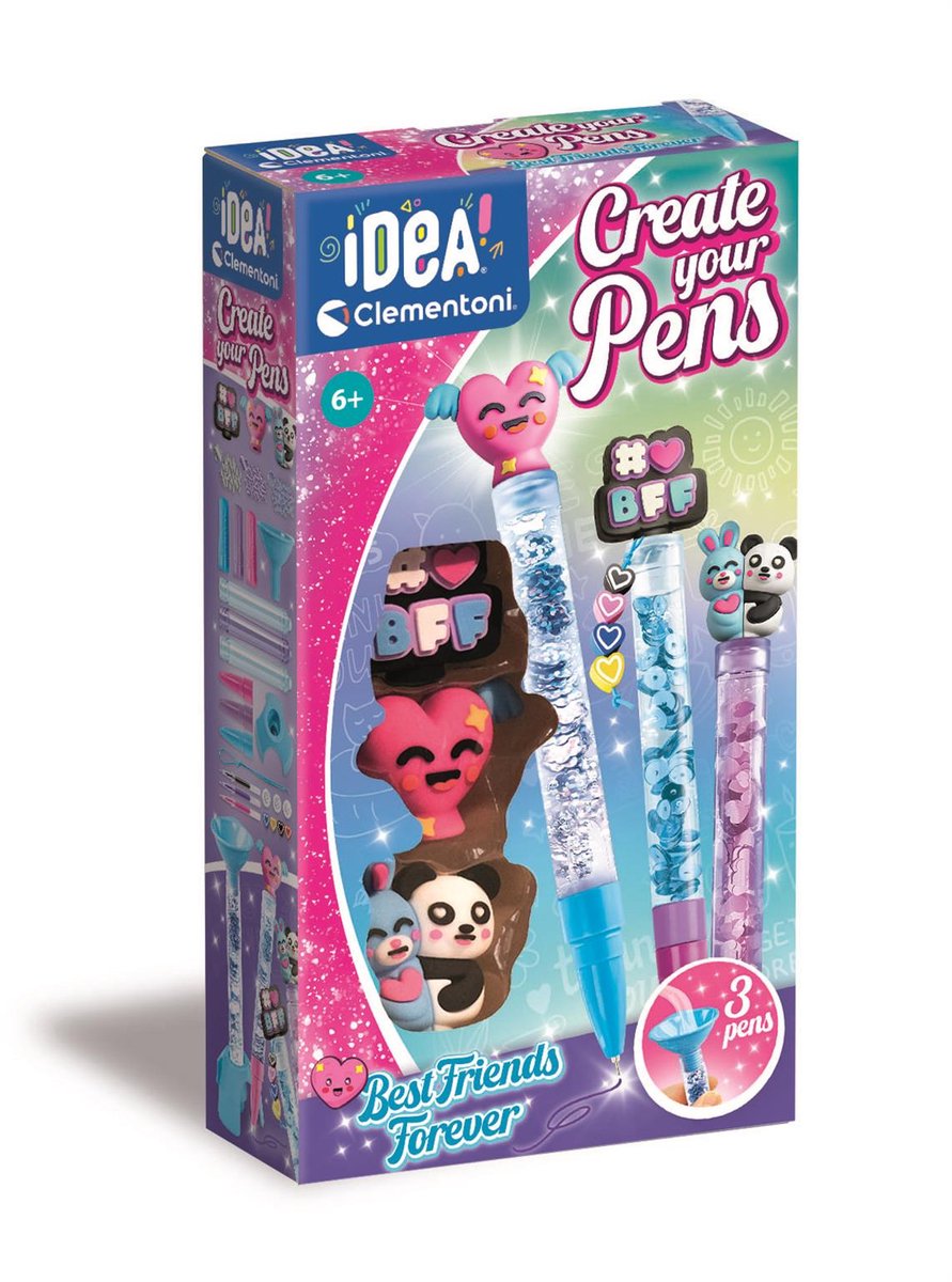 Clementoni - Idea Make your own Pens - Best Friends Forever
