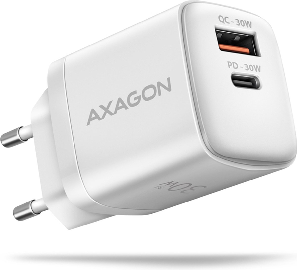 AXAGON Vægoplader 30 W PD 3.0 Quick Charge 4+ - USB-C + USB-A