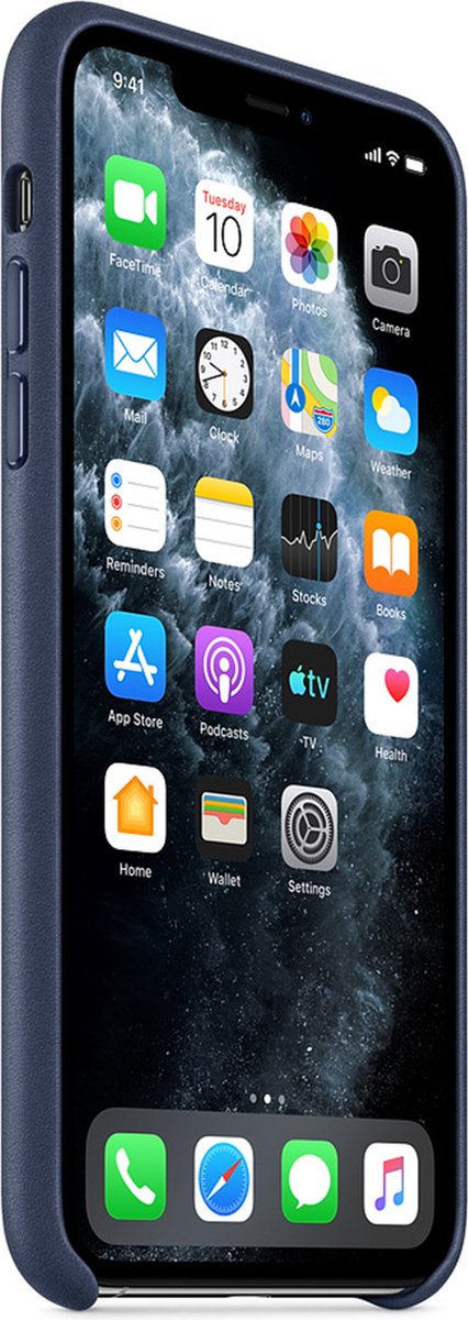 Apple iPhone 11 Pro Max Leather Case - Blue