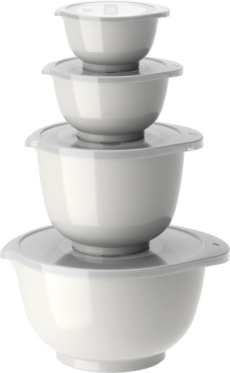 Rosti - Margrethe Bowls - Set of 4 + Lids (White)