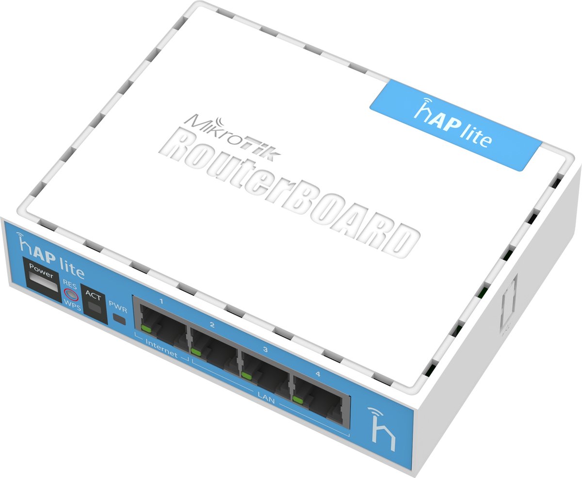 MikroTik RouterBOARD hAP-Lite - Wireless router N Standard - 802.11n
