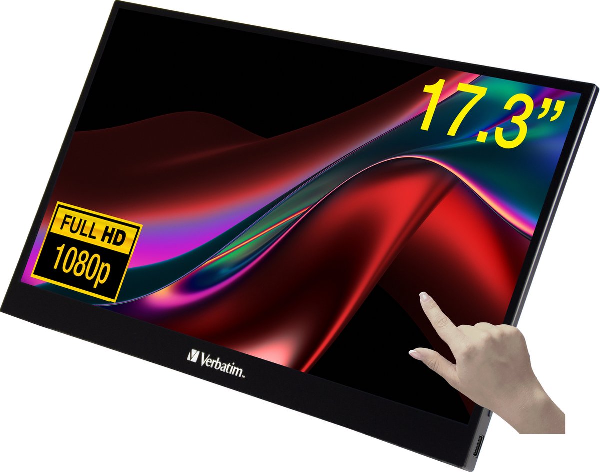 17" Verbatim PMT-17 - 1920x1080 (FHD) - IPS - Touchscreen