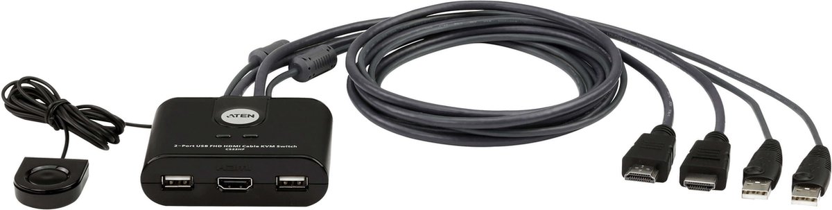 ATEN CS22HF 2-Port USB FHD HDMI Cable KVM Switch