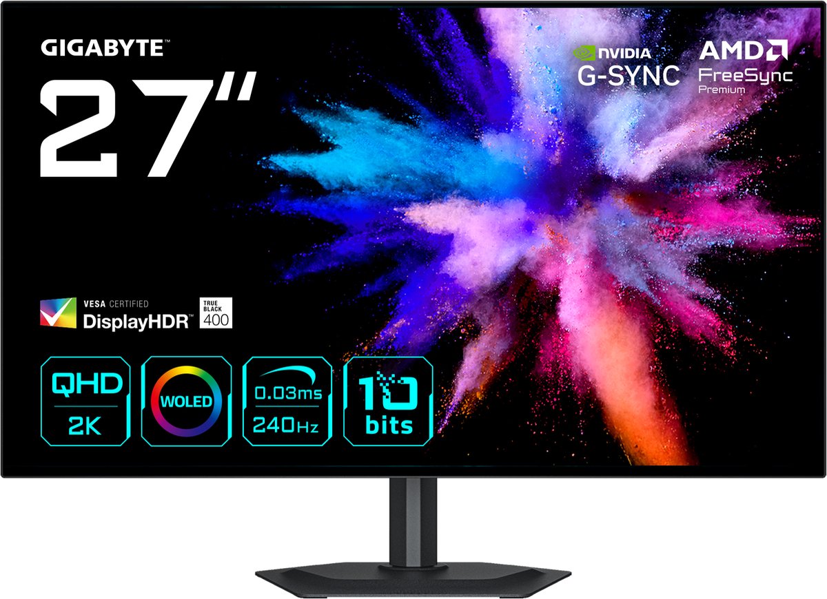 27" GIGABYTE GO27Q24G - 2560x1440 (QHD) - 240Hz - WOLED