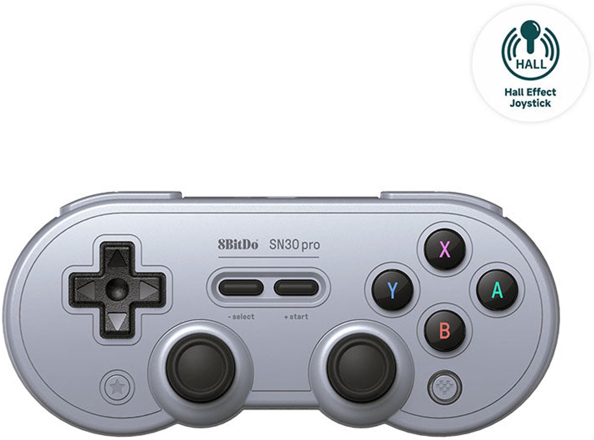 8BitDo SN30 Pro Bluetooth Controller (Hall Effect) - Grey - Wireless Controller - Android