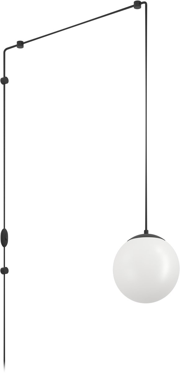 EGLO RONDO 3 PENDEL E27 SORT/OPAL