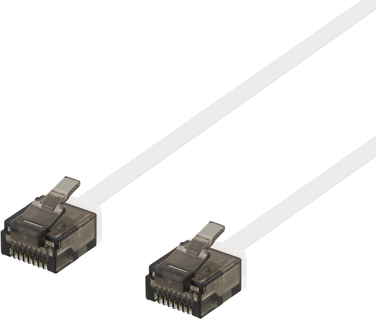 Deltaco patch cable - 3 m - white - Hvid - 3m
