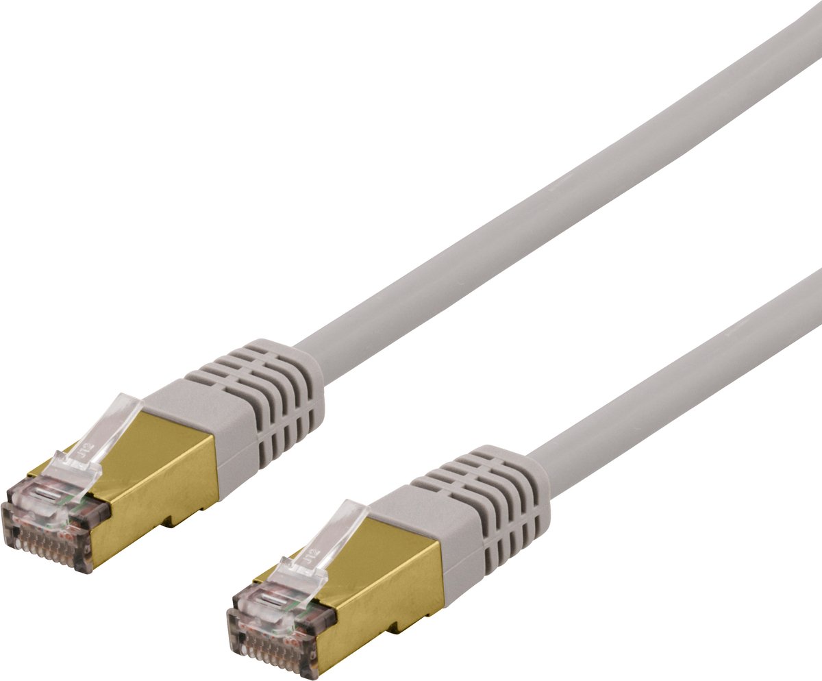 Deltaco patch cable - 2 m - grey - Grå - 2m