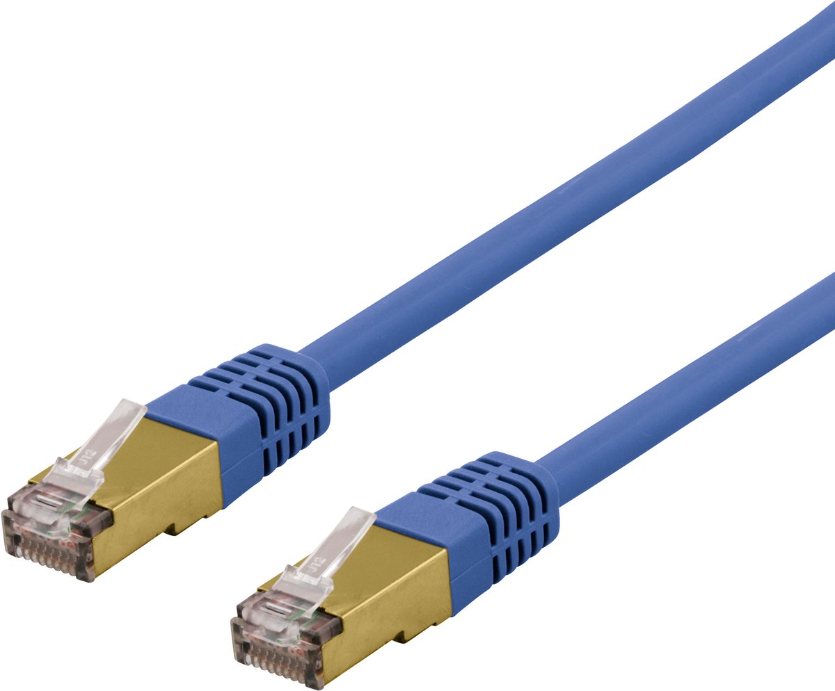 Deltaco SFTP-611BAH - patch cable - 1.5 m - blue - Blå - 1m