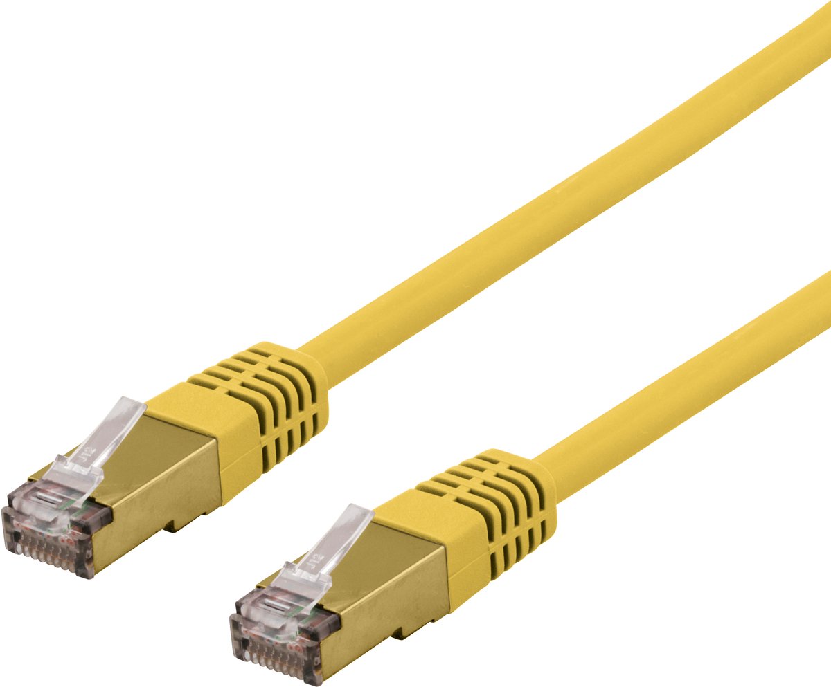 Deltaco SFTP-60GLAH - patch cable - 50 cm - yellow - Gul - 0.5m