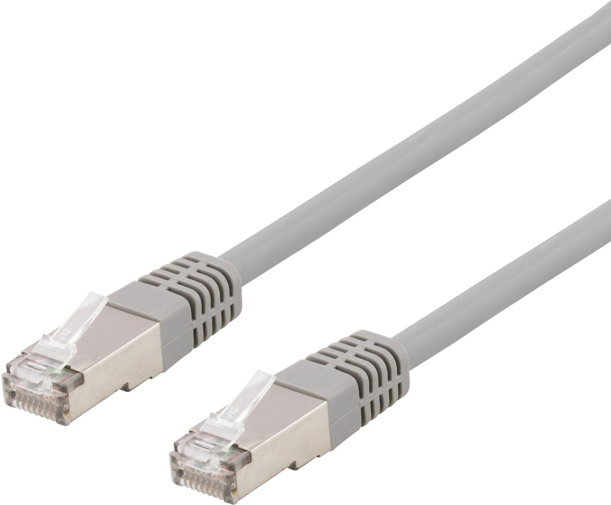Deltaco STP-63AU - patch cable - 3 m - grey - Grå - 3m