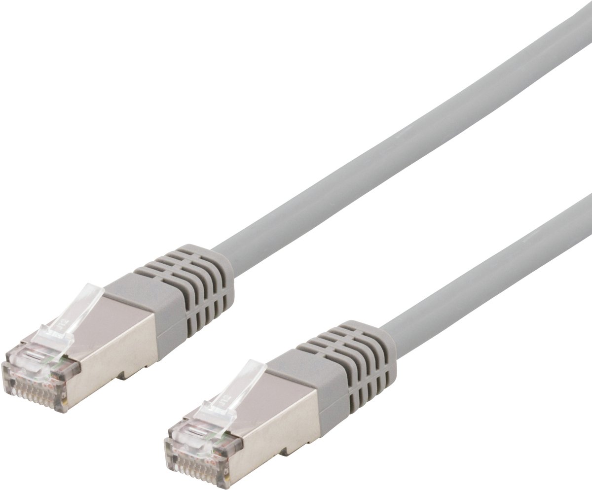 Deltaco STP-611AU - patch cable - 1.5 m - grey - Grå - 1m
