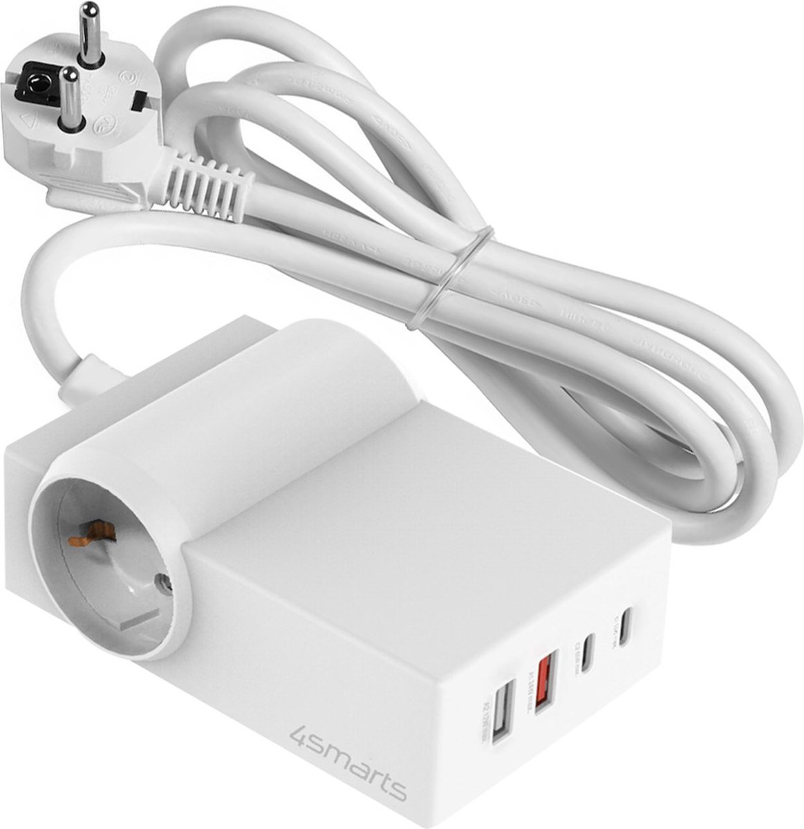 4smarts Desk GaN power strip - USB 24 pin USB-C Type F/E - 3840 Watt