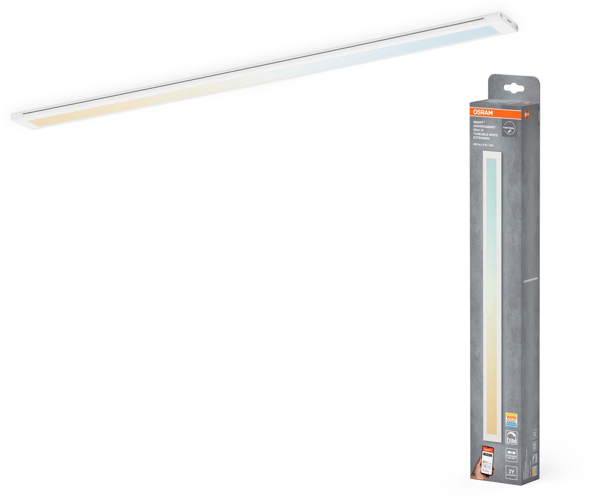 Osram SMART+ Undercabinet LEDslim 500lm 8W/827-865 500x37,5mm udvidelse WiFi