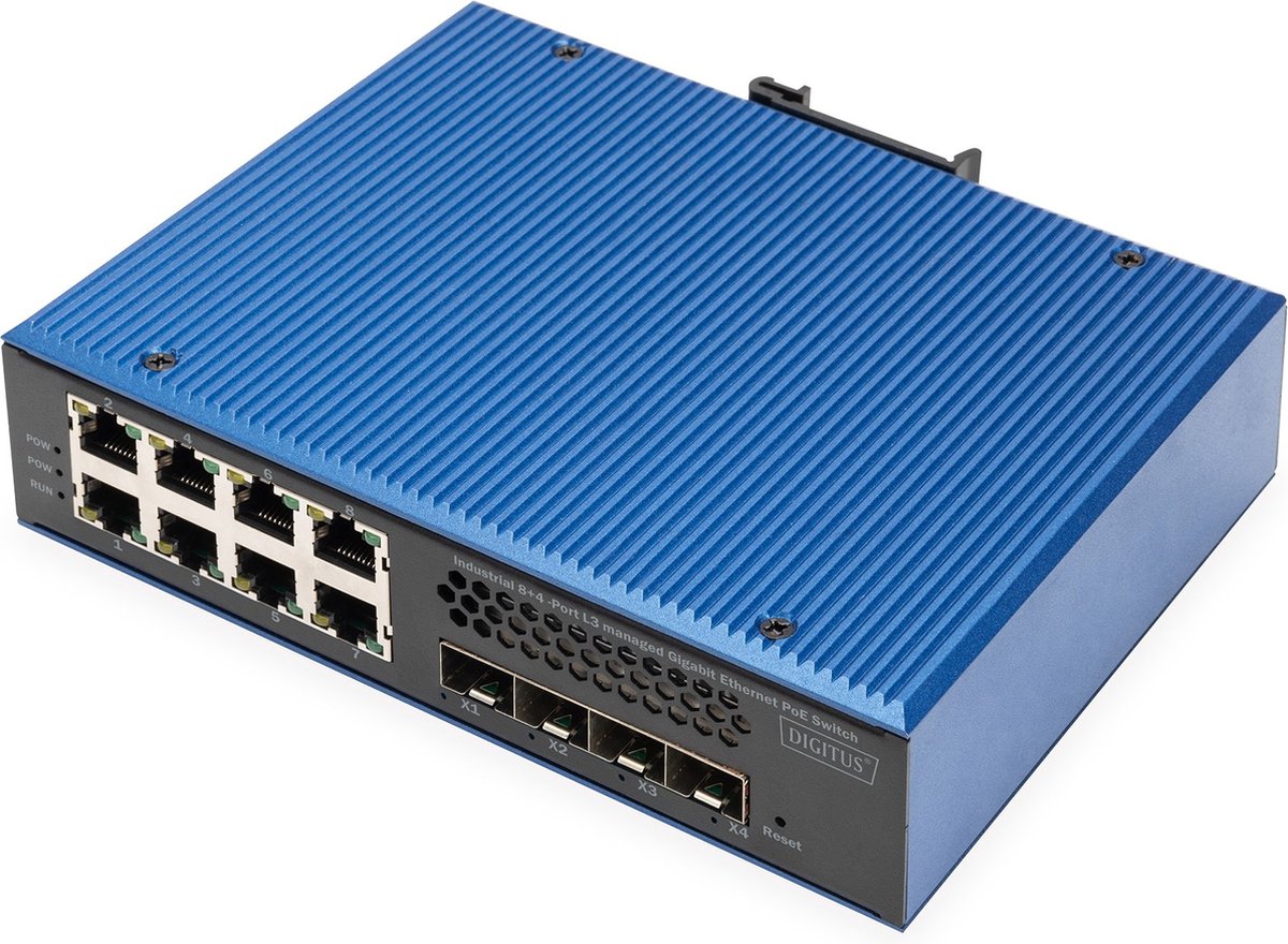 DIGITUS - switch - industrial - 8 ports - Managed