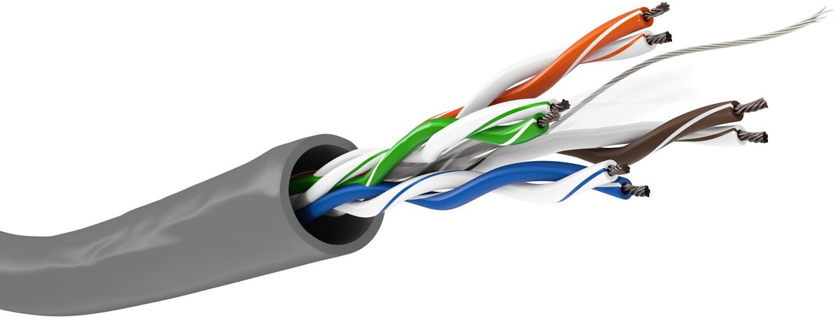 Pro LAN CAT 6 U/UTP - Grey - 100m - Grå - 100m