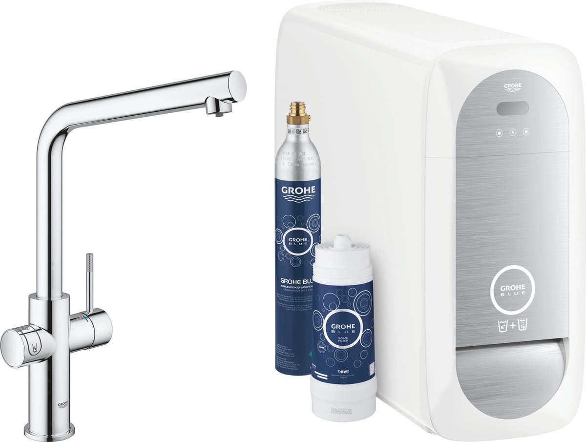 Grohe Blue Home køkkenarmatur med L-tud, krom