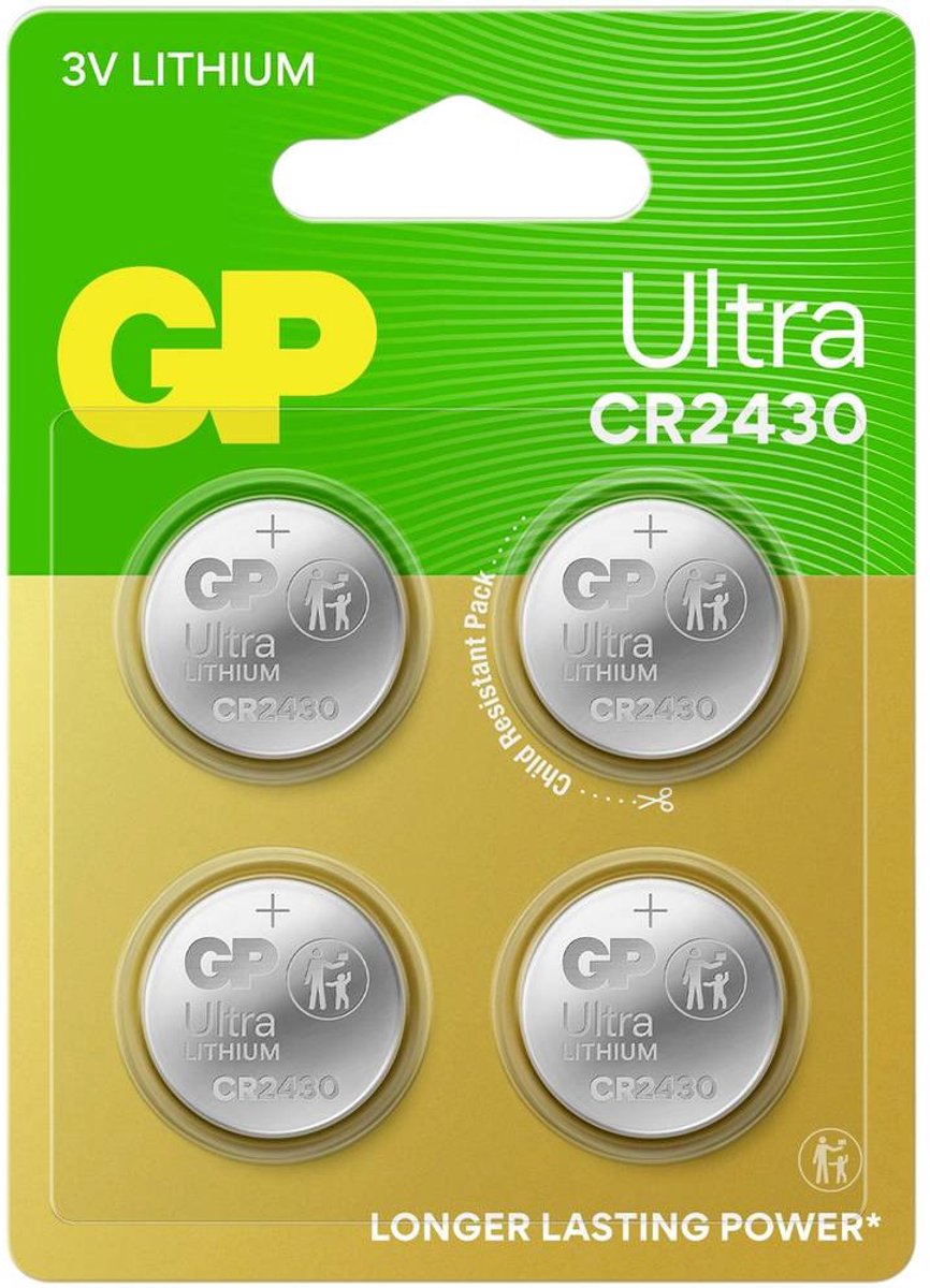 GP Ultra Lithium knapcelle CR2430, 4-pak