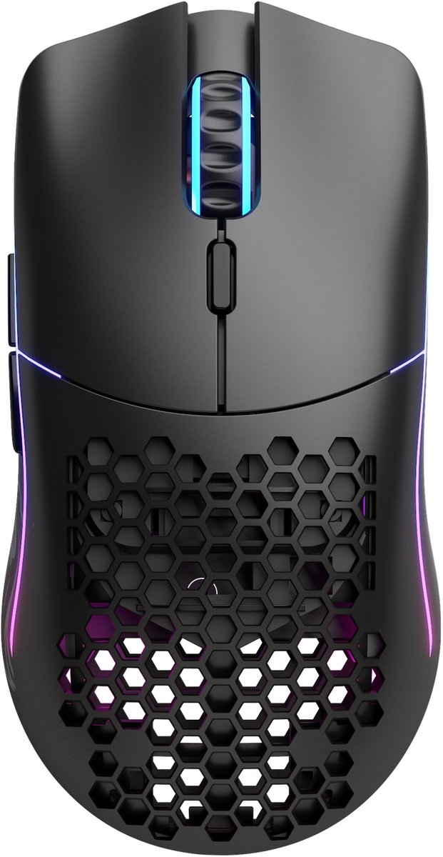 Glorious Model O- Wireless - Matte Black - Gaming Mus - Optisk - 6 knapper - Sort med RGB lys