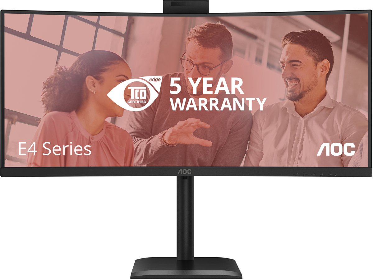34" AOC CU34E4CW - 3440x1440 (UWQHD) - 120Hz - VA - 90W USB-C - KVM switch