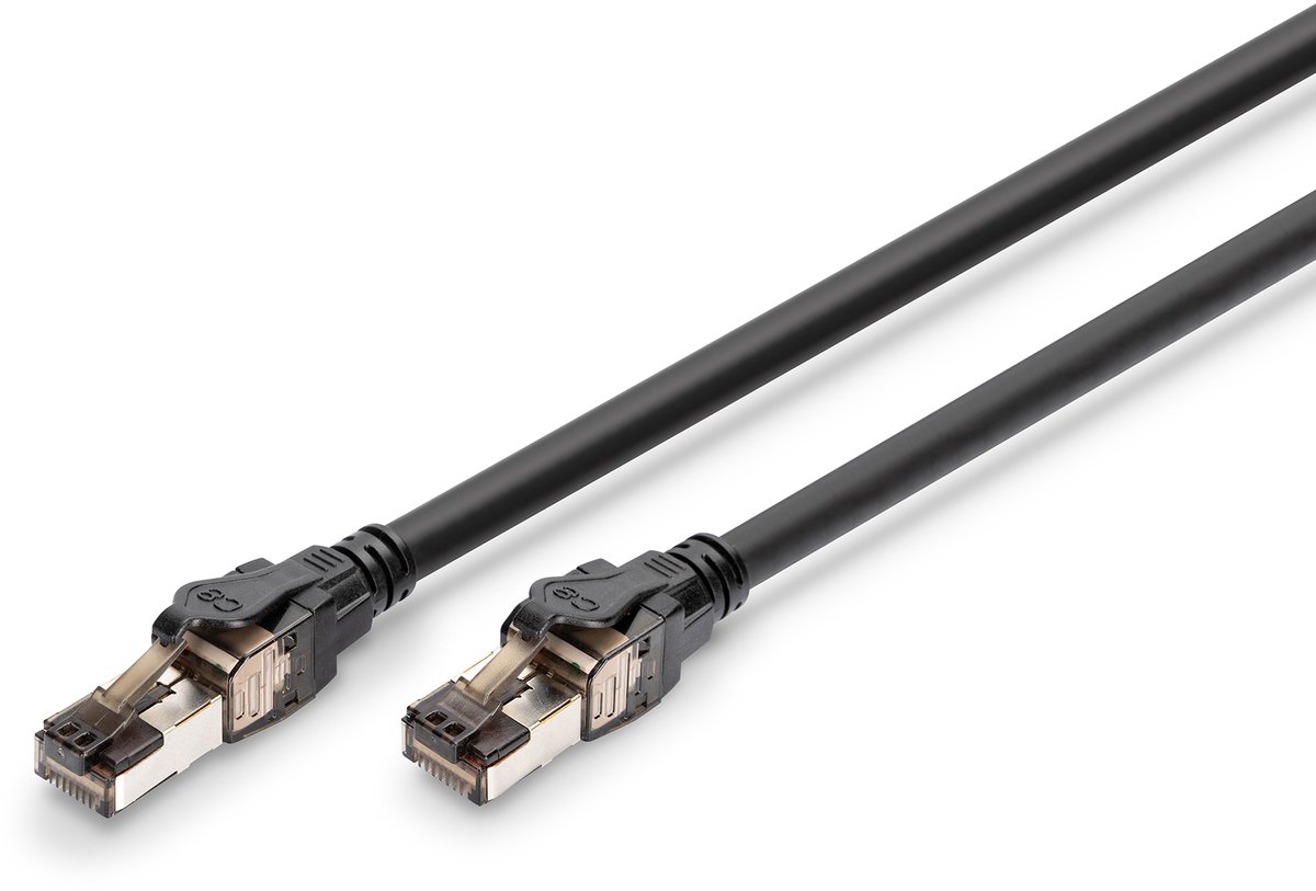 DIGITUS patch cable - 2 m - black - Sort - 2m