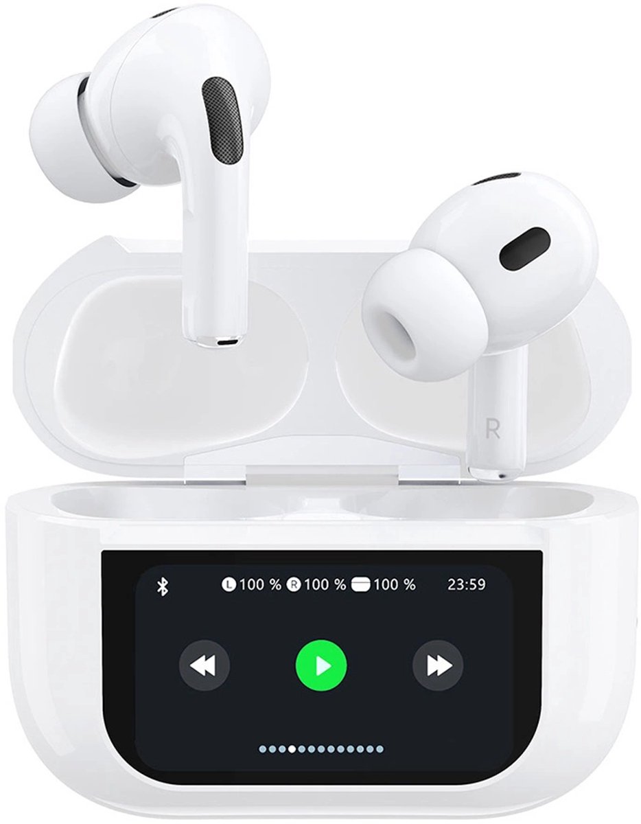 Dudao U19 in-ear TWS wireless Bluetooth 5.3 headphones with LED display - white
