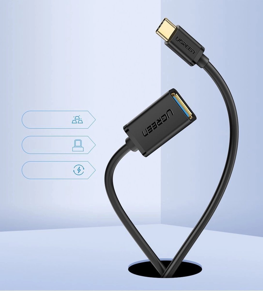 UGREEN - USB-C adapter - 24 pin USB-C to USB Type A - 17 cm