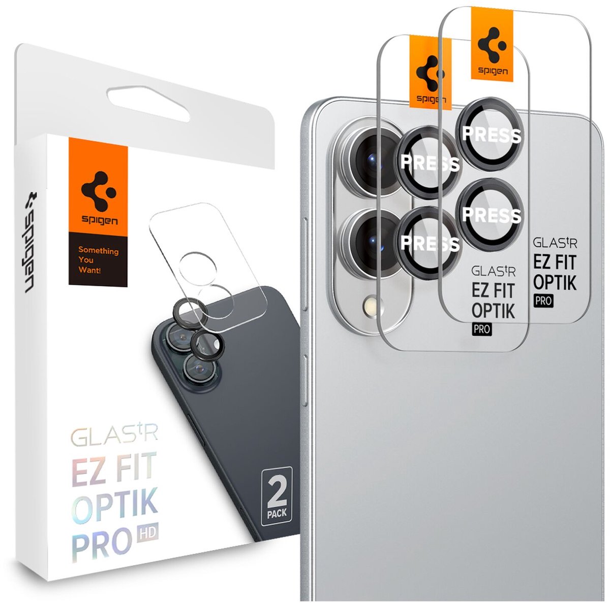 Spigen Glass tR EZ Fit Optik Pro HD 2 Pack - black - Samsung Galaxy S25 Edge